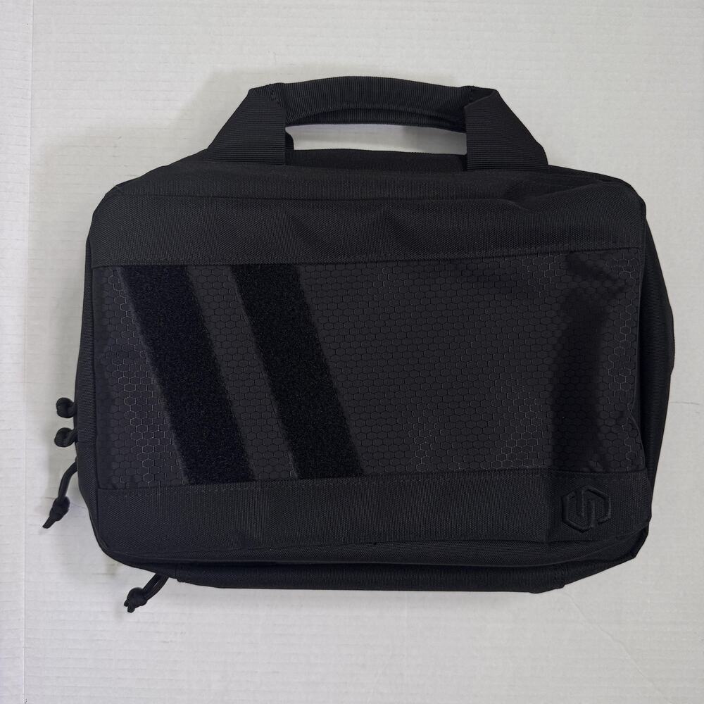Men's Black Compact Tech Briefcase - Versatile Travel Bag